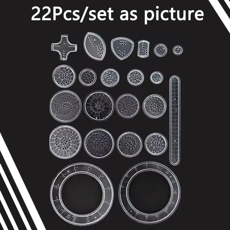 Creative Gears Geometry Spirograph Drawing Stencils Set Painting