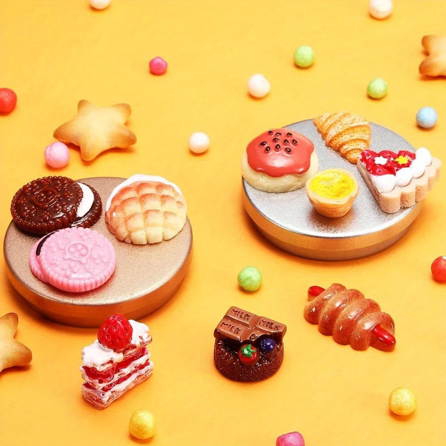 Miniature Food Toy Mixed Resin Food Dolls Kitchen Pretend Toy