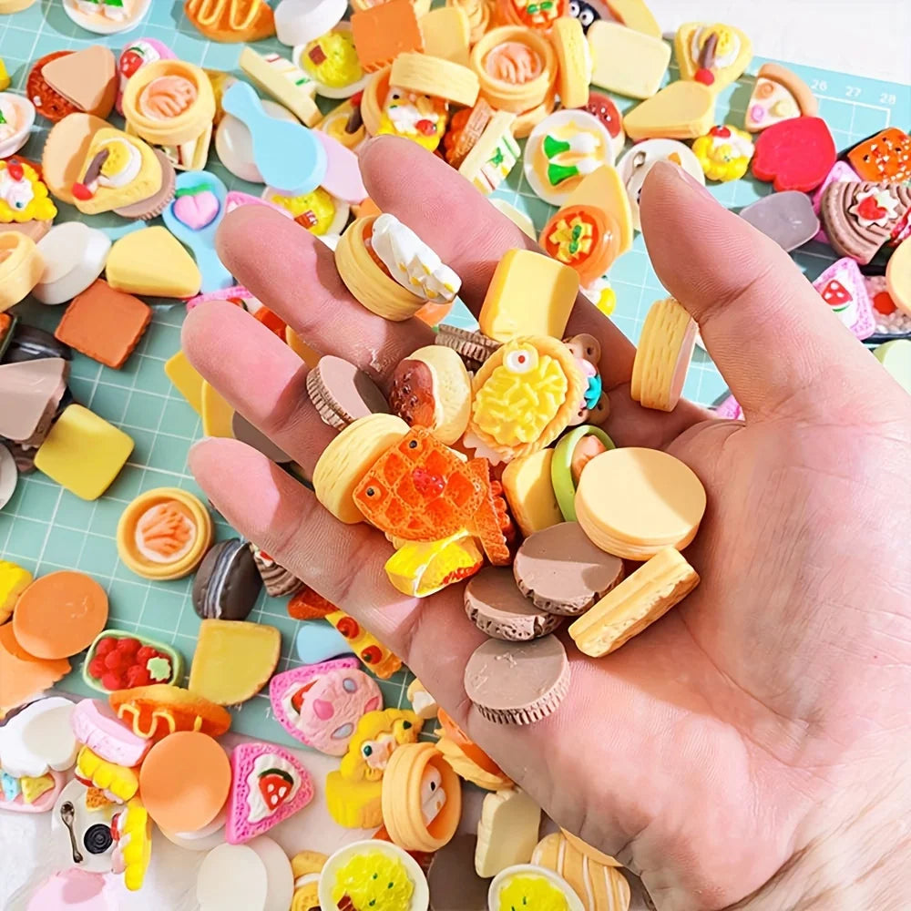 Miniature Food Toy Mixed Resin Food Dolls Kitchen Pretend Toy