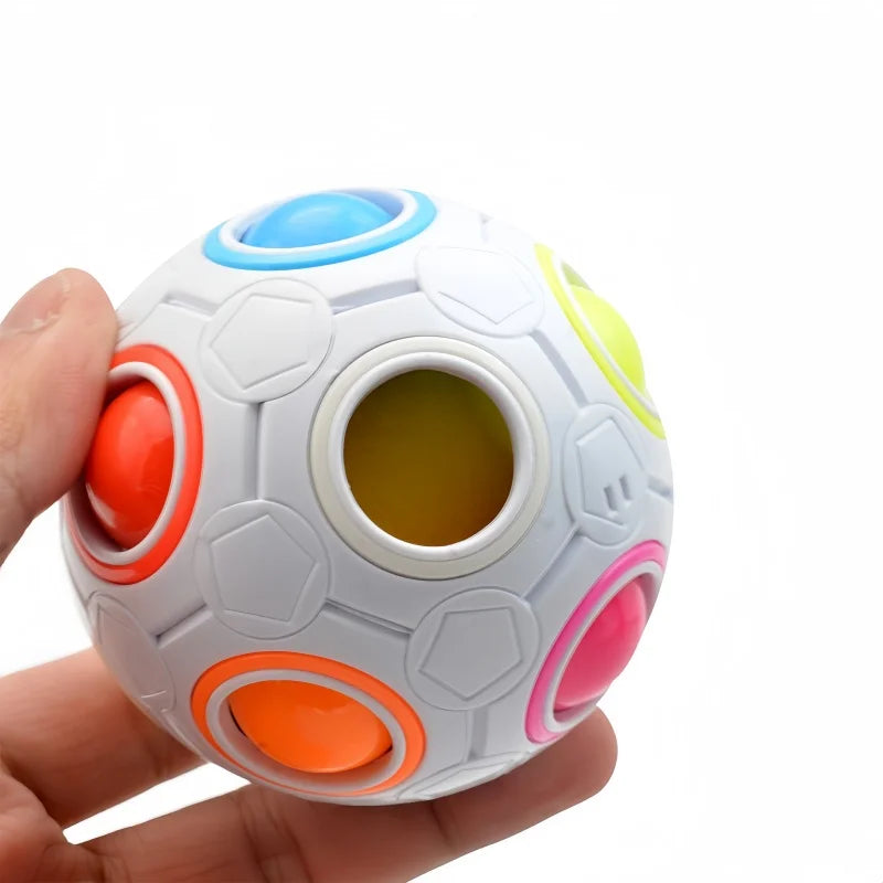 Kids Antistress Cube Magic Fidget Toy Puzzle Rainbow Balls Children