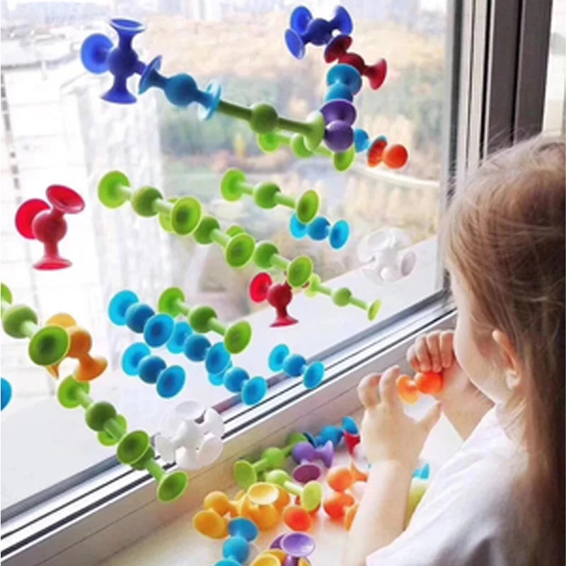 Suction Cup Toy, Soft Throw Darts Set,Building Blocks Pop Sucker