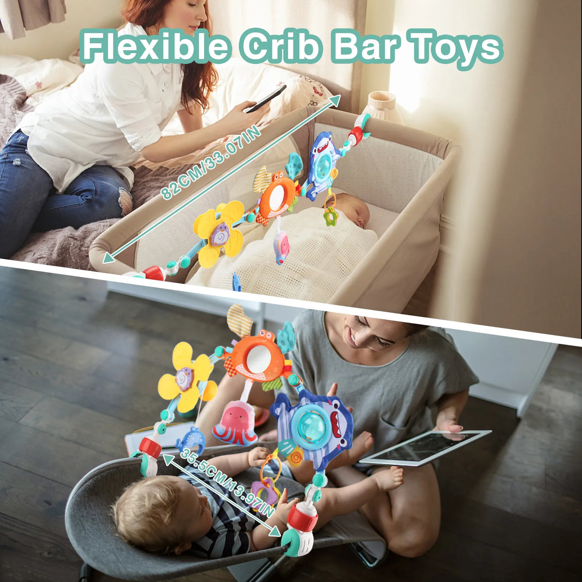 Baby Stroller Arch Toy Bouncer Toy Pram Activity Arch Toy Fine Motor