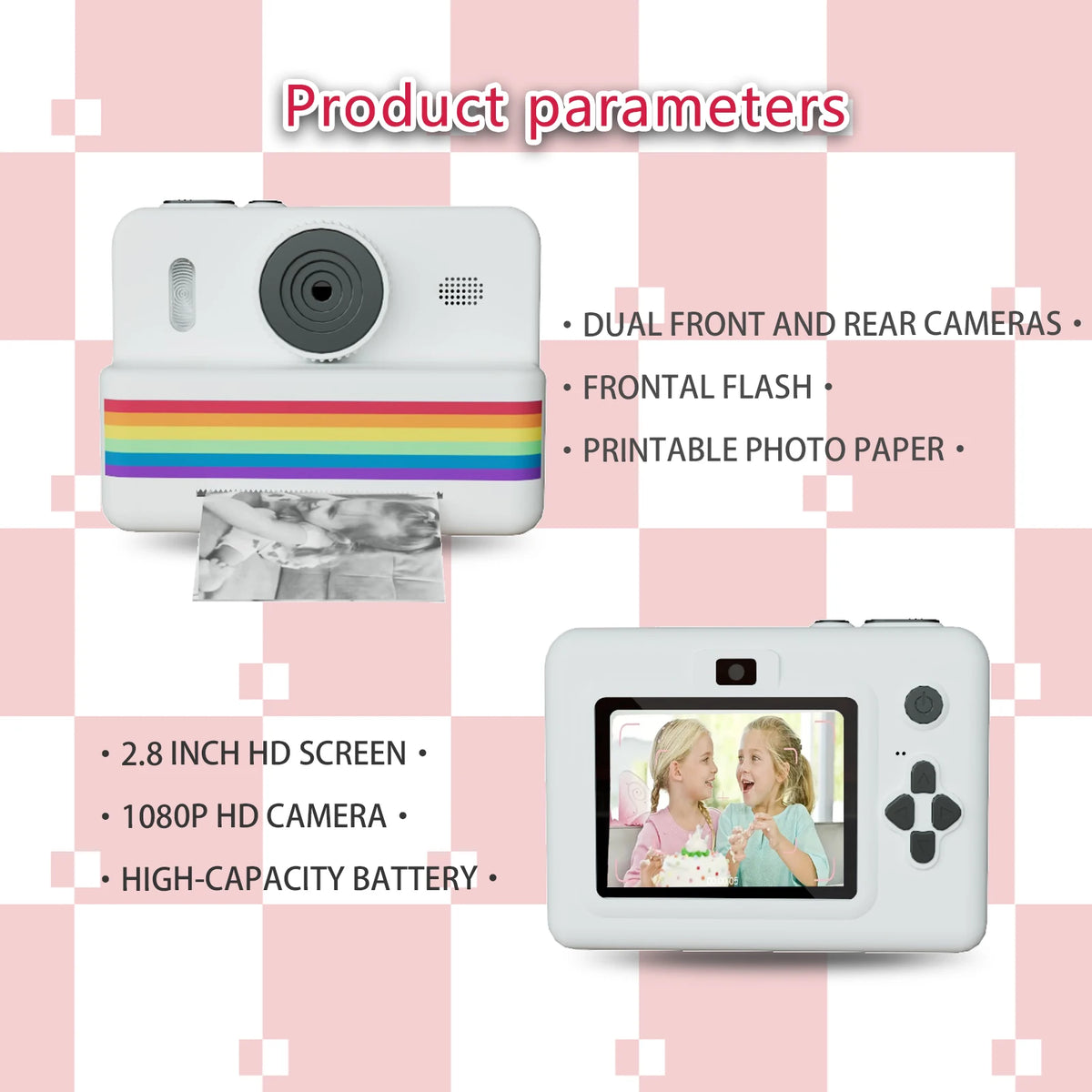 Digital Children Camera For Photography Mini Printer Portable Thermal