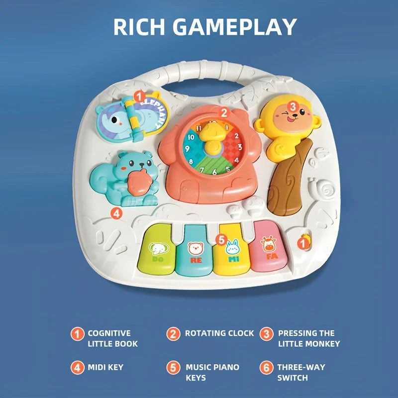 Baby Multifunctional Game Table Animal Sound Learning Piano Keys
