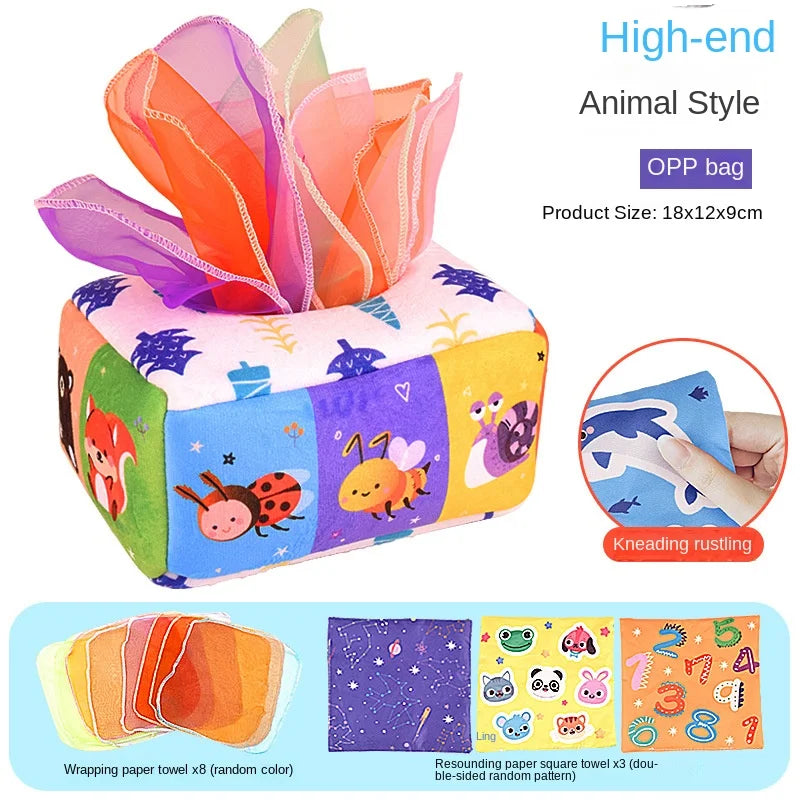 Baby Montessori Toy,Magic Tissue Box,Educational Learning Activity