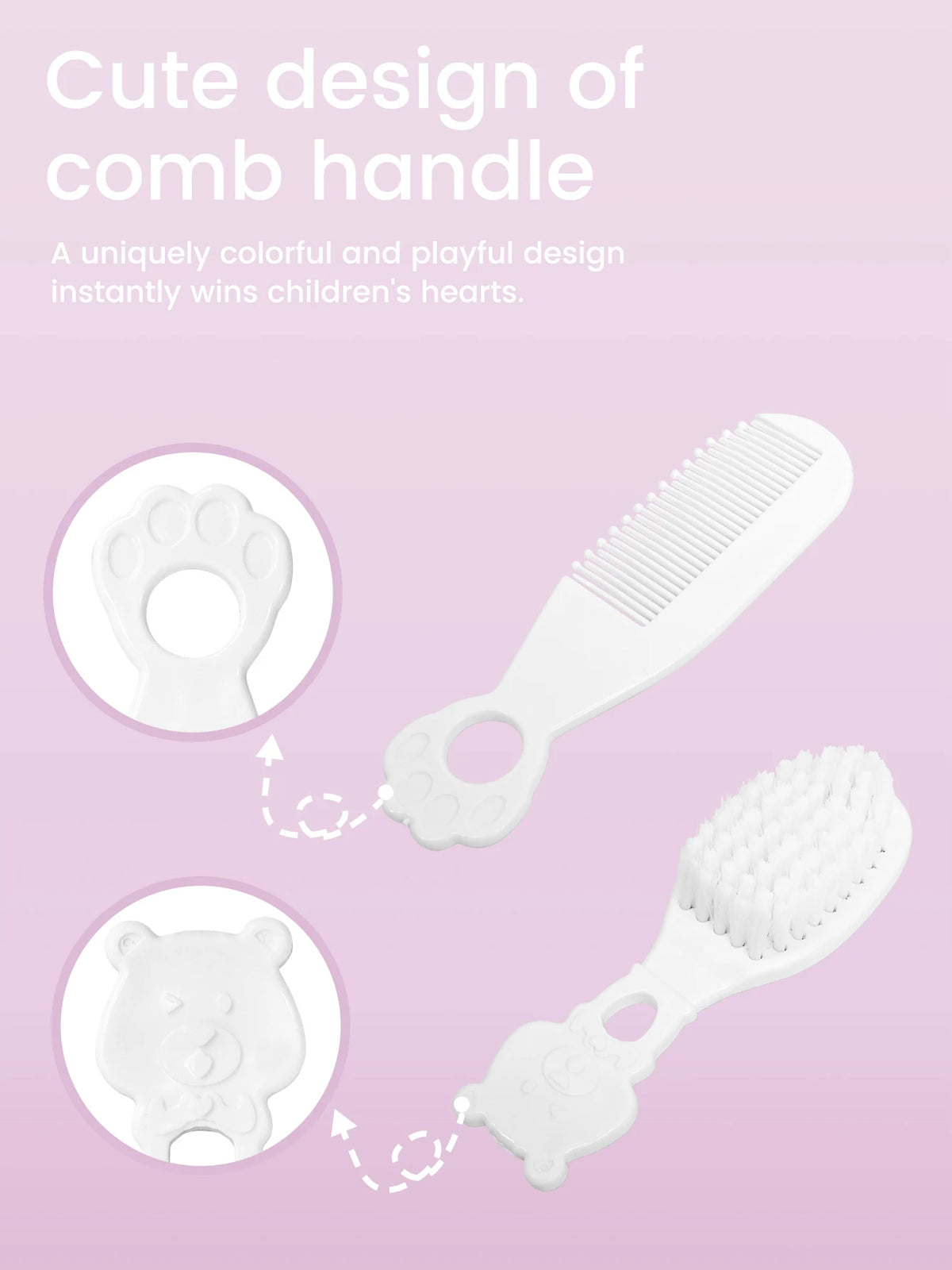 Baby Grooming Kit Baby Care Set BPA Free Design Comb Brush Nail