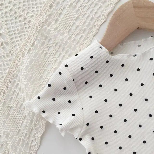 Korean Home Clothes Baby Girls Summer Pajamas Suits Two-piece Flora