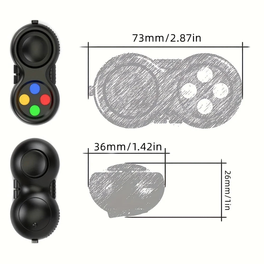 Fidget Pad with 8 Fidget Functions, Fidget Controller Stress Reducer,