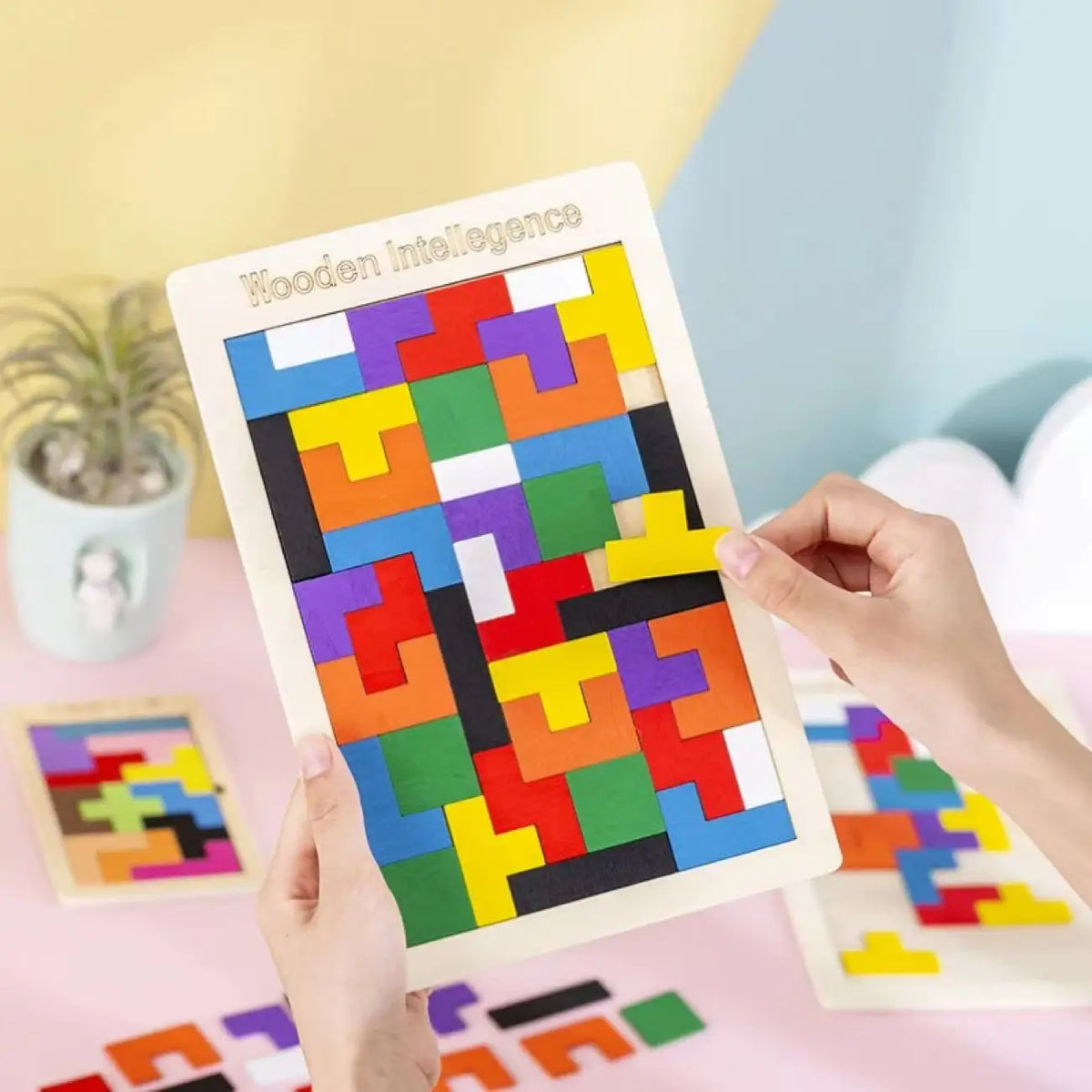 Wooden Puzzle Baby Early Education Fun Game Children Thinking Logic