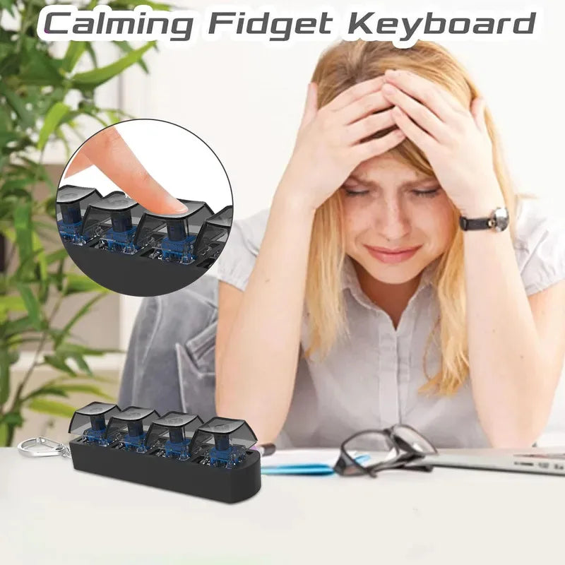 4Keys Finger Button Anti-stress Toy Mechanical Keyboard Keycaps