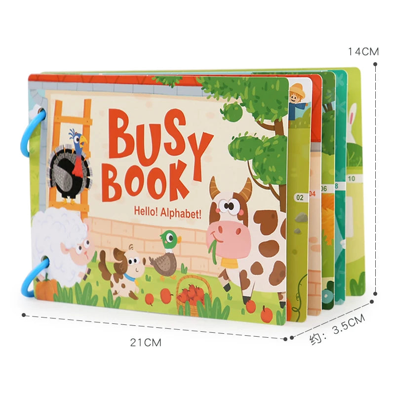 Montessori Scene Stickers DIY Hand-on Puzzle Reusable Books Cartoon