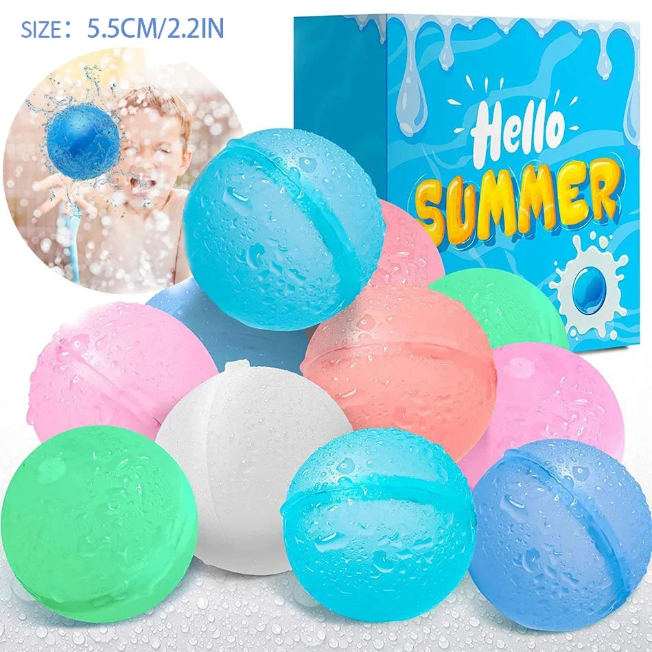 Reusable Water Balloons, Refillable Quick Fill Colorful Water Splash