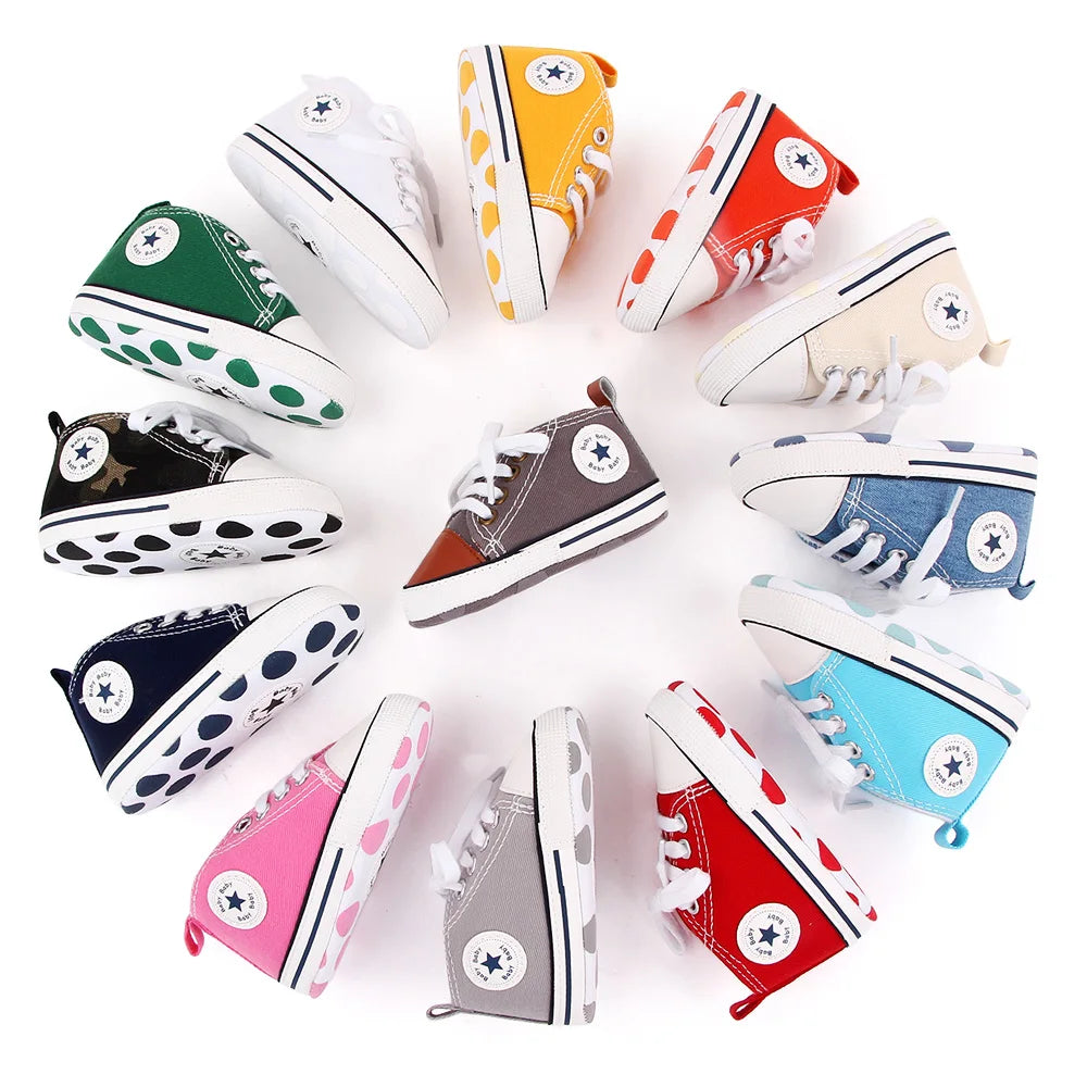 Baby Shoes Boys Girls Classic Canvas Casual Sneakers Spring Newborn