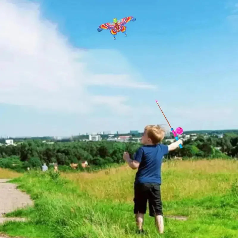 Children Kite Toy Cartoon Eagle Foldable Mini Plastic Toy Kite Hand