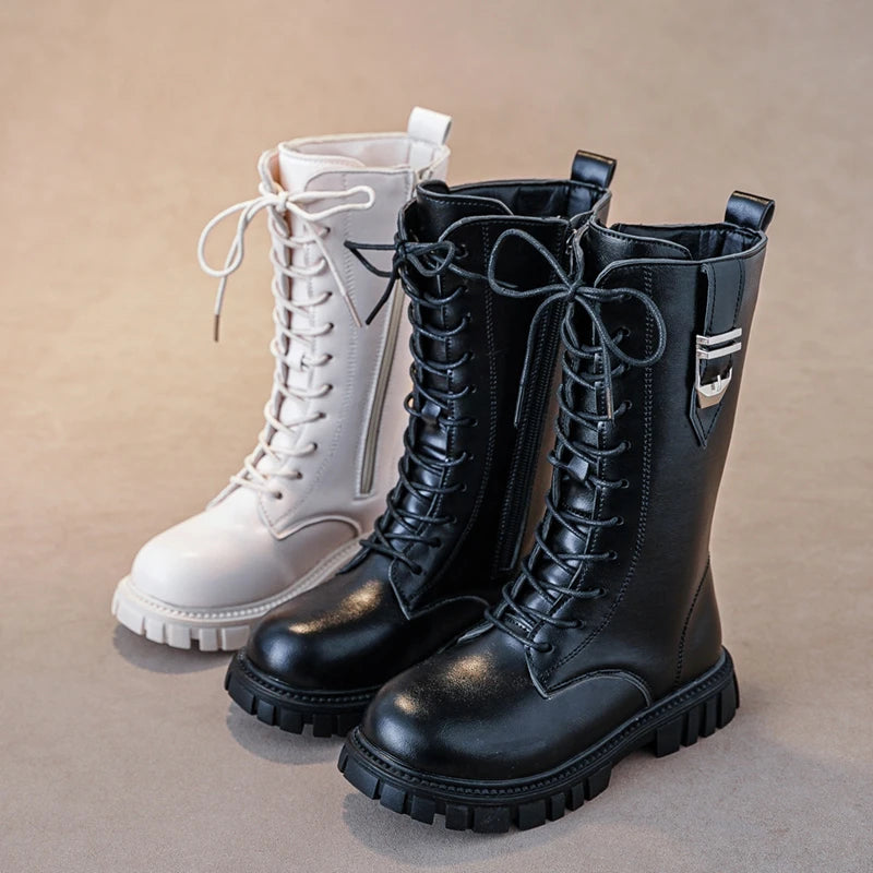 Elegant Zipper Baby Girl Casual Fashion Boots Autumn/winter Round Toe