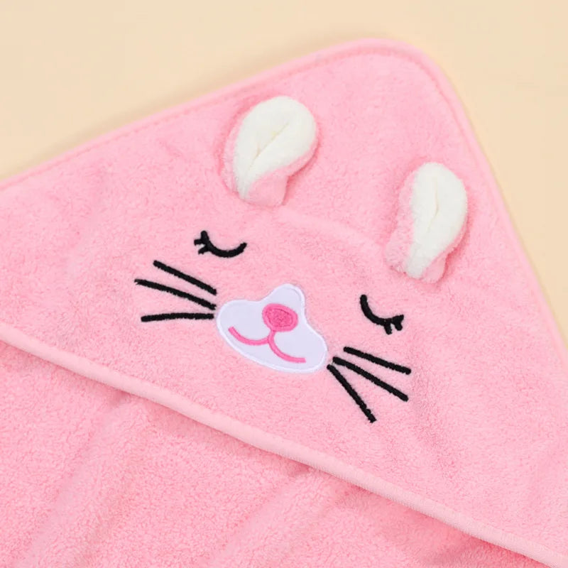 Cartoon Baby Bath Towels Soft Newborn Hooded Towel Blanket Cute Toddler