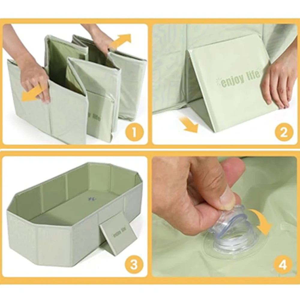 Baby Bath Basin Foldable Bath Basin Easy To Store Simple Bathtub