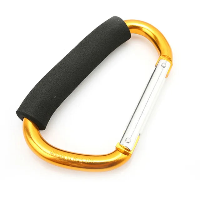 Large Carabiner Stroller Hooks Organizer Aluminum D Ring Spring Snap