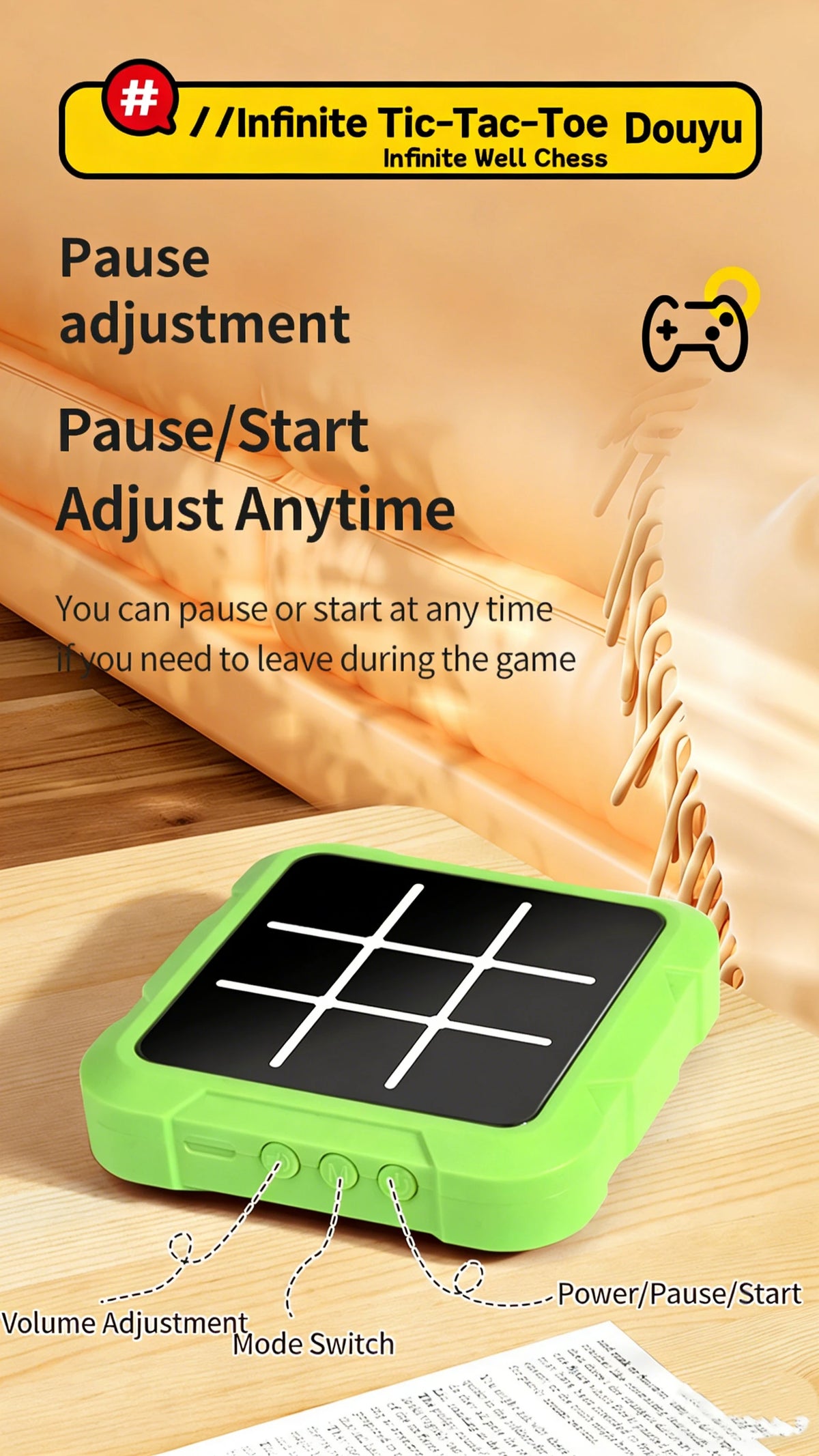 Electronic Chessboard Tic Tac Toe Multifunctional Children's