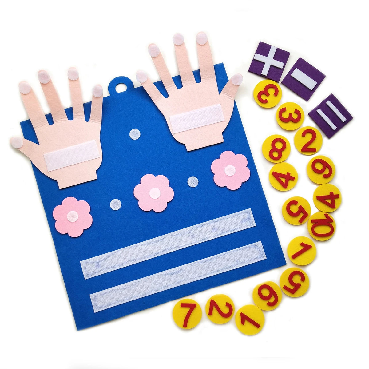 Toddler Montessori Toy Felt Finger Numbers Math Toy Children Counting