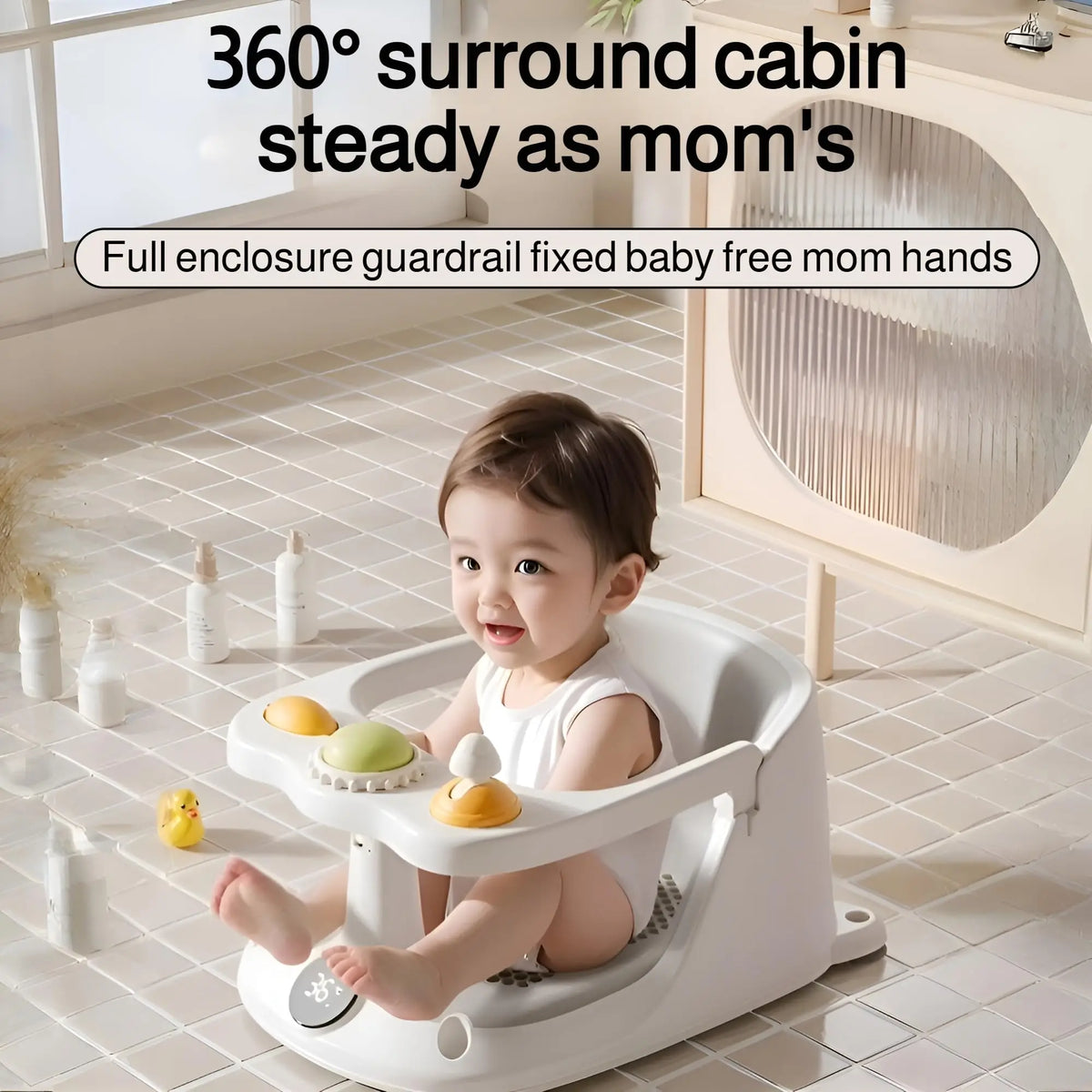Baby Bath Seat for Babies & Up - Bathtub Seats for Babies Sitting Up