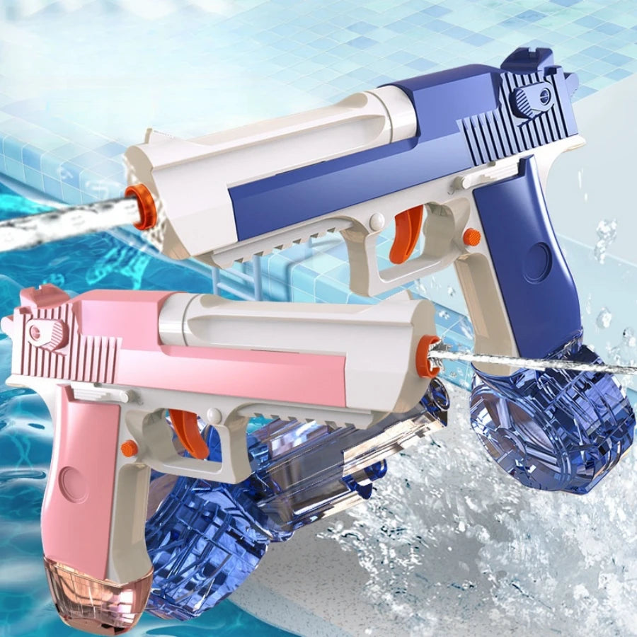 Linkage rehearsal: children's pressing, continuous firing, water gun