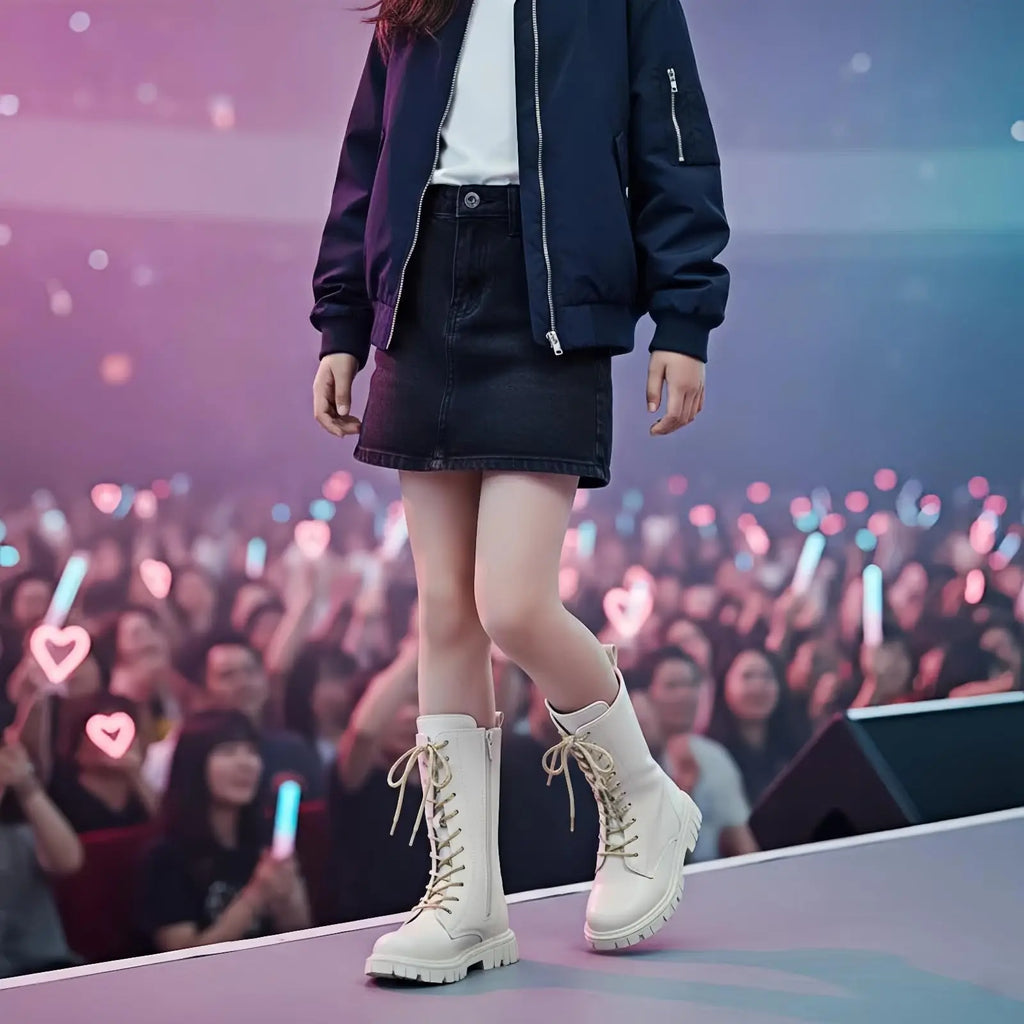 Anti-Slip Winter Boots for Teen Girls Punk Gothic Ankle Boots Daily