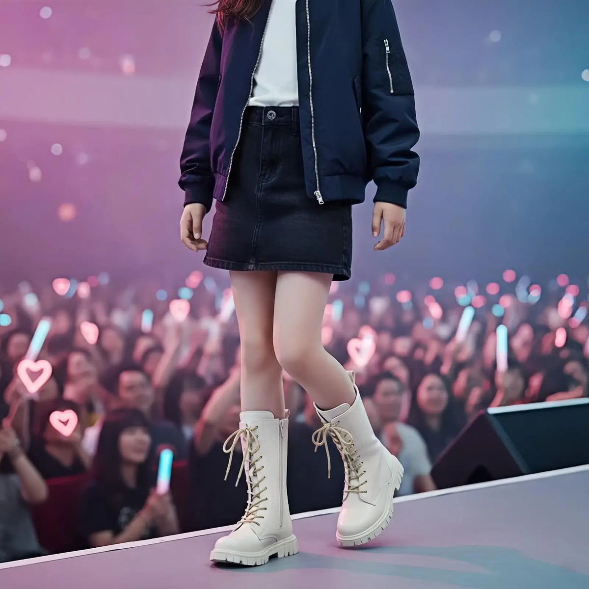 Anti-Slip Winter Boots for Teen Girls Punk Gothic Ankle Boots Daily