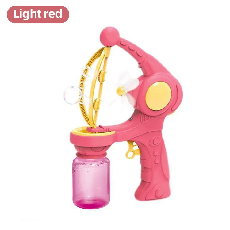 Blowing Large Bubbles Automatic Bubble Gun with Liquid Toy Soap