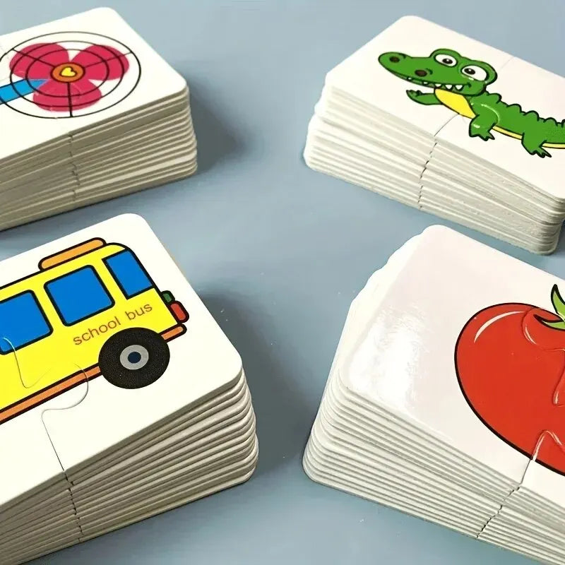 32 Pcs Enlightenment Card Matching Puzzle Early Education Cartoon