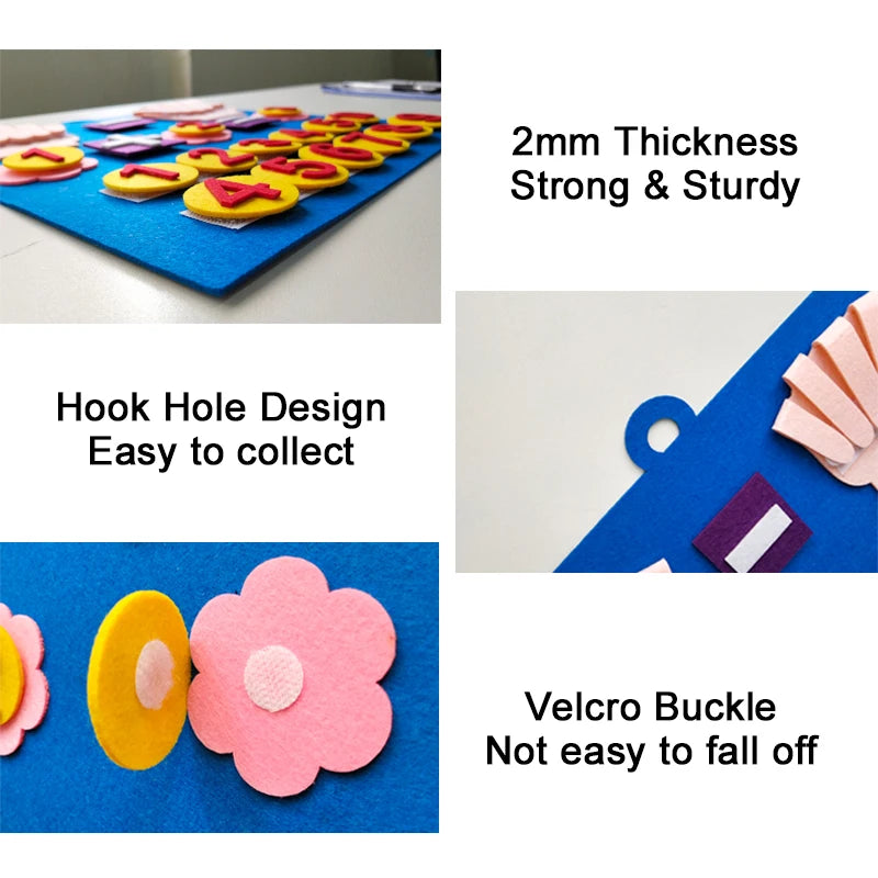 Toddler Montessori Toy Felt Finger Numbers Math Toy Children Counting