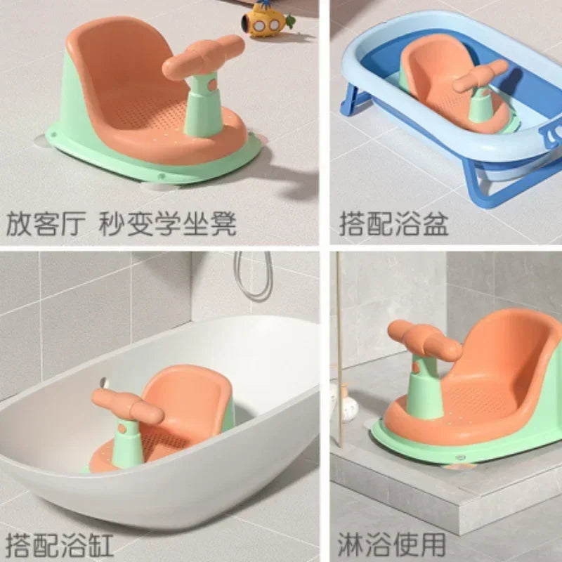 Baby Bath Seat Anti-slip with Suction Cup Shower Seat for Newborns