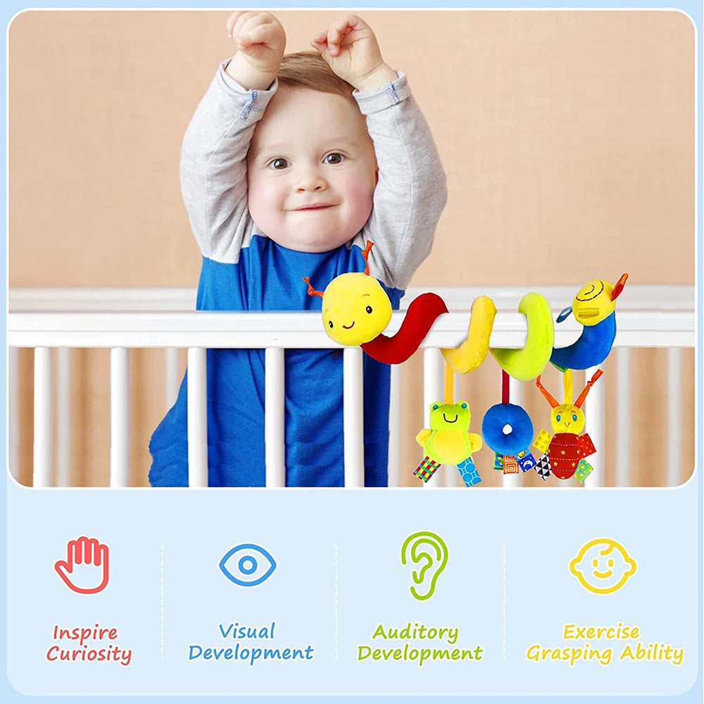 Cute Activity Musical Spiral Crib Stroller Car Seat Travel Hanging