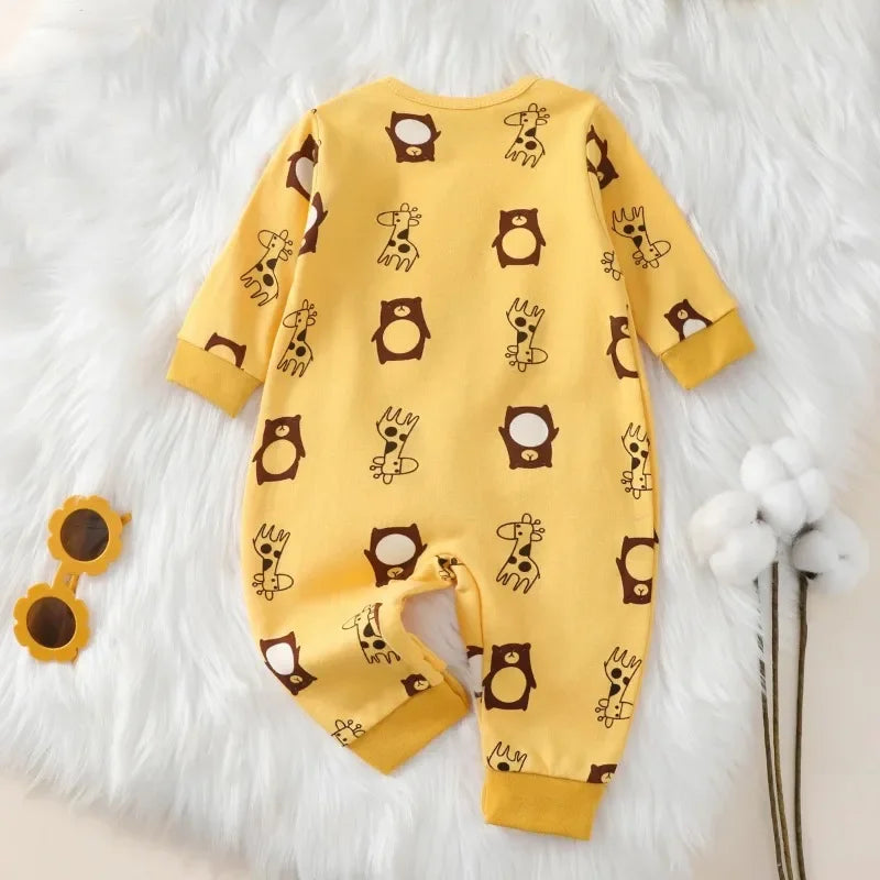 Newborn Baby Romper Autumn 100% Cotton Girl Boy Cute Spring Long Sleeve