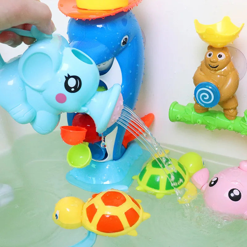 Baby Bath Toy Bathing Elephant Shower Swimming Water Spraying Clouds