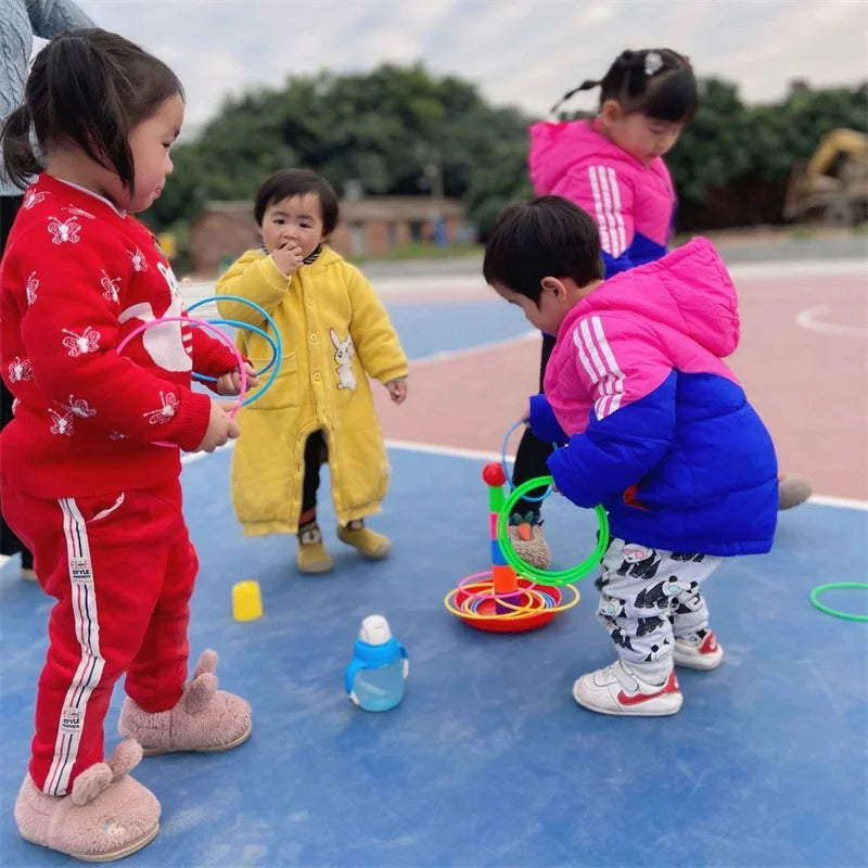 Children Throw Circle Game Ferrule Stacked Toy Fun Indoor Outdoor
