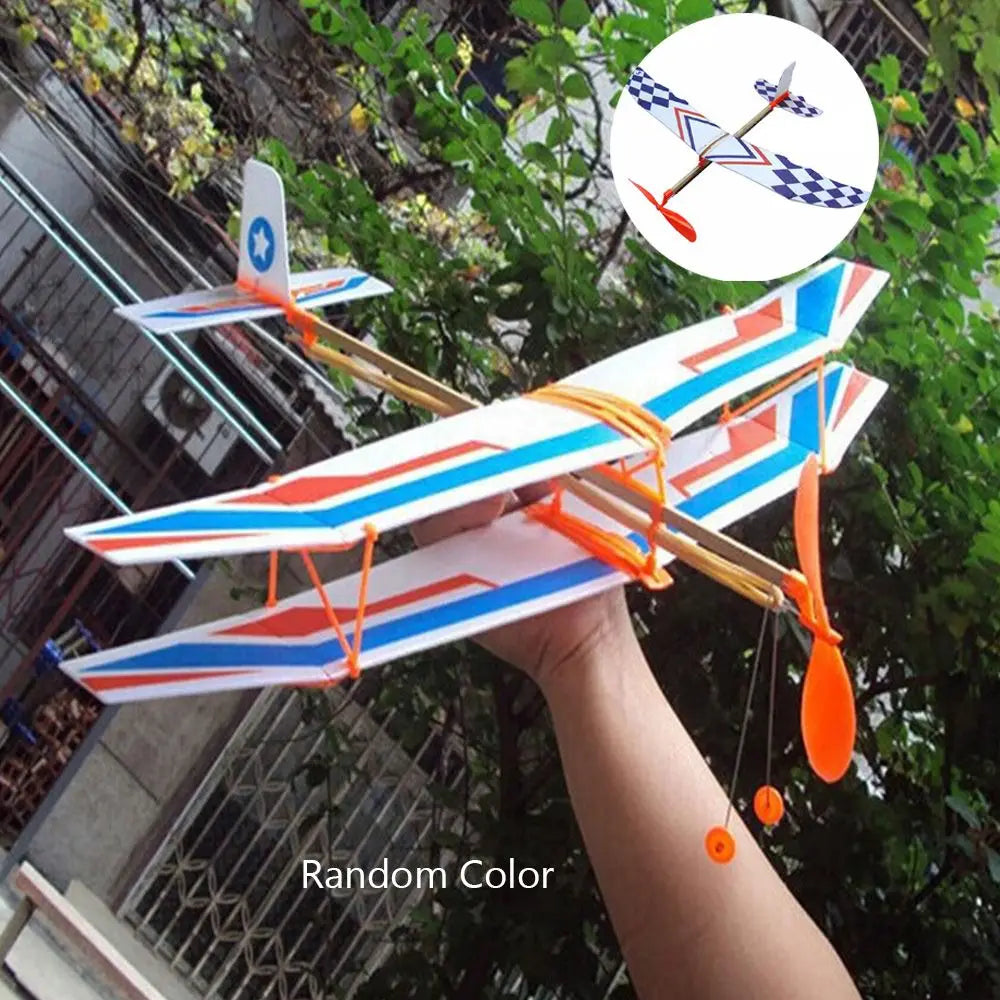 Children Novelty Plastic Educational Toy DIY Foam Aircraft Elastic