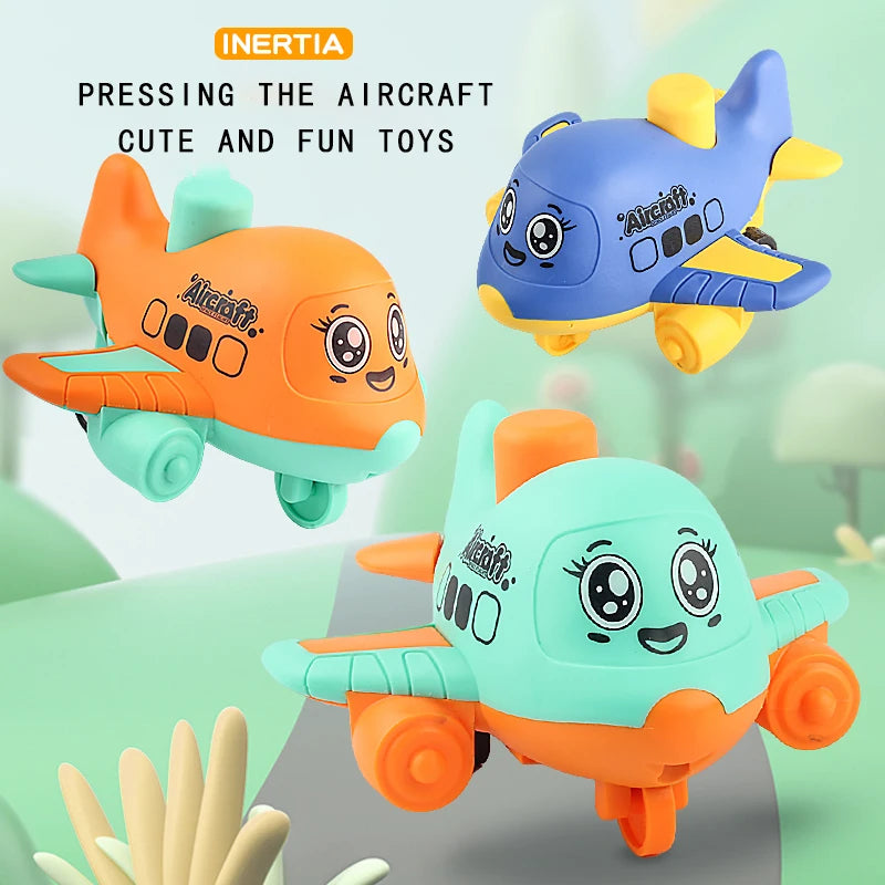 Press and Go aircraft Toy for Toddlers 1-3, Baby Animal Racing Cars,
