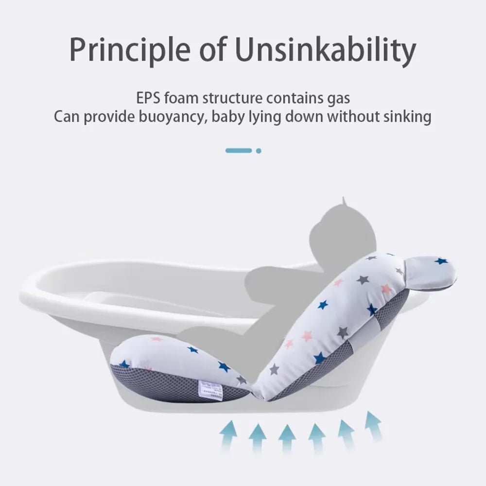 PANGDUBE Baby Bath Seat Newborn Bathtub Cushion Adjustable Support