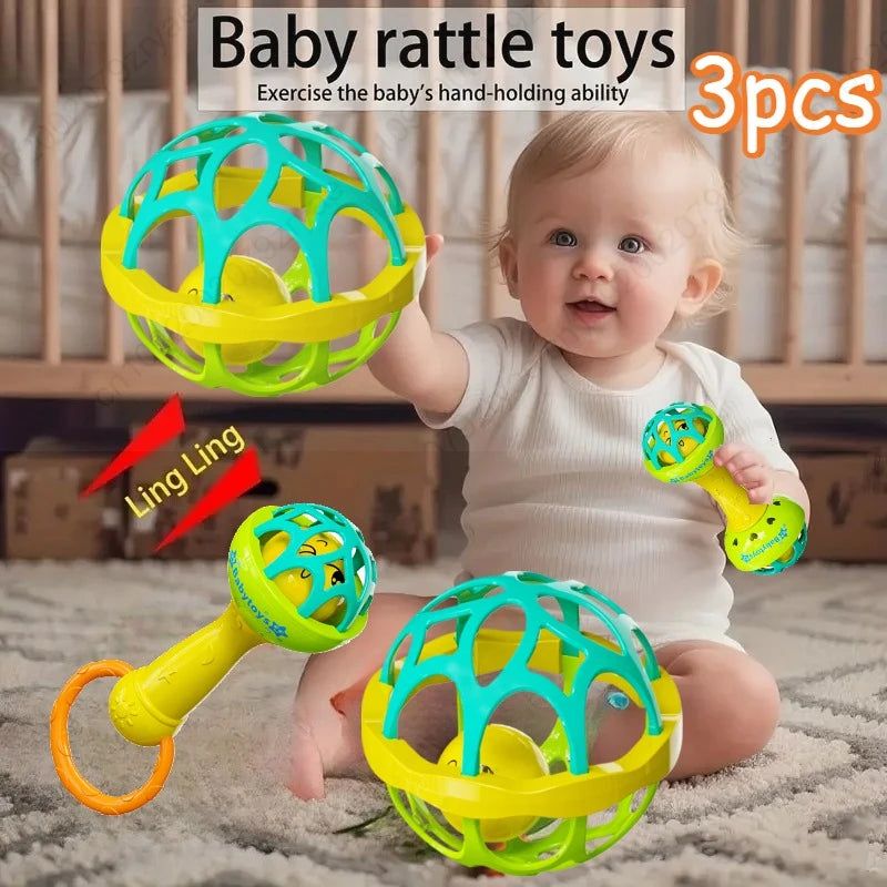 3/1pcs Baby Rattles 0 12 Months Baby Educational Toy Shaker Grab Spin