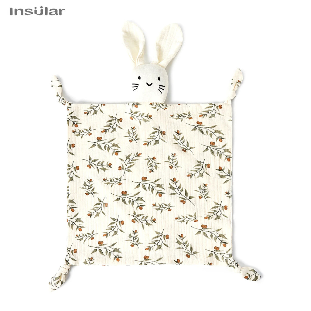 Baby Soothing Towel Soft Rabbit Doll Cotton Teether Infant Comfort