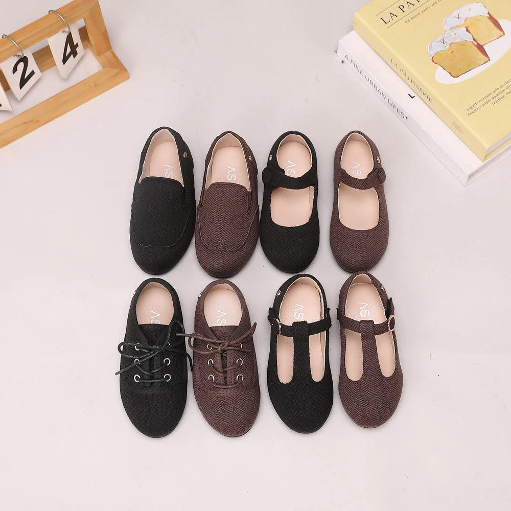 AS Kids Shoes Children Leather Shoes Baby Girls Warm Brand Loafers