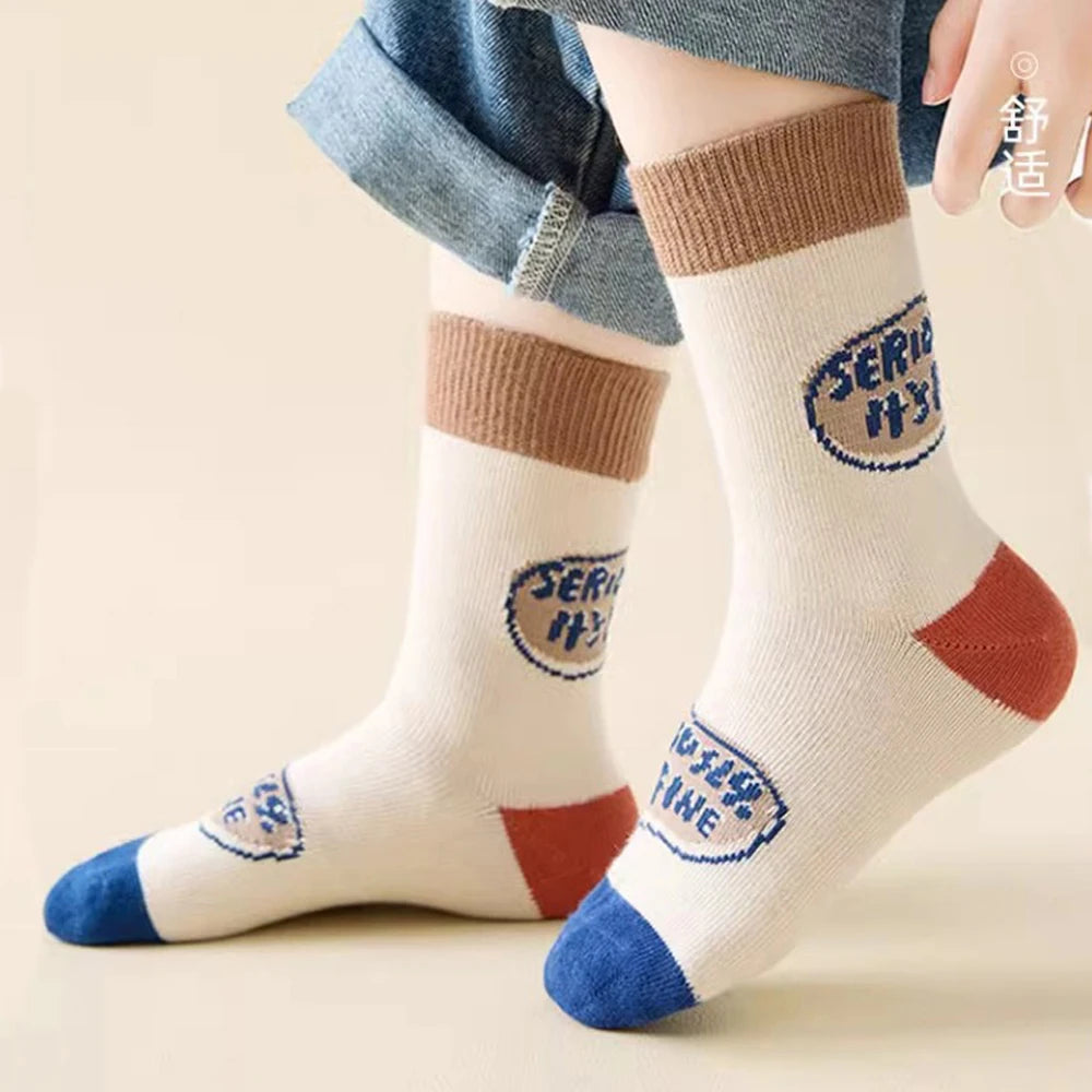 Children's Socks, Boys' Cartoon Cute Puppy Mid Length Socks , Students'