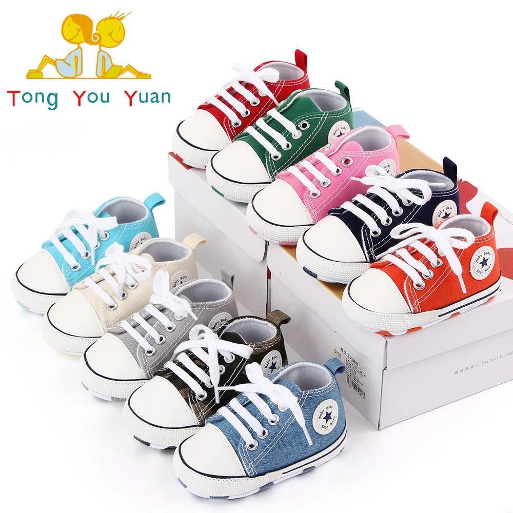 Baby Shoes Boys Girls Classic Canvas Casual Sneakers Spring Newborn