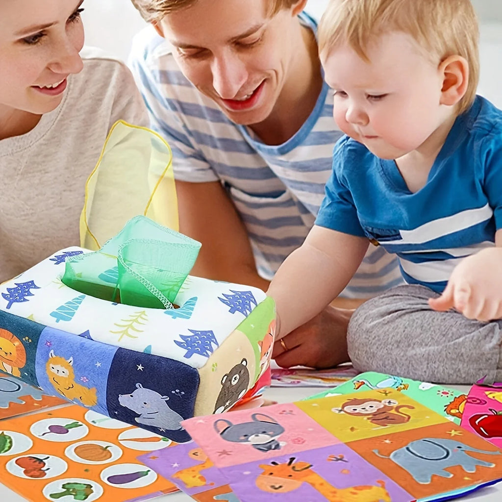 Baby Montessori Toy,Magic Tissue Box,Educational Learning Activity