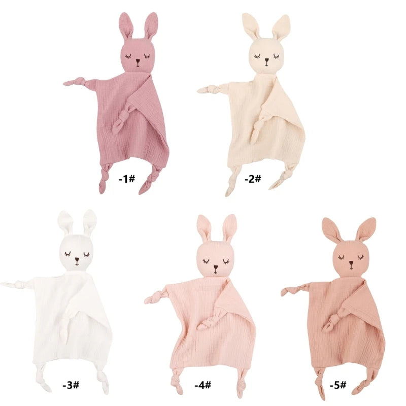 Cartoon Rabbit Baby Soother Toy Appease Bib Cartoon Burping Cloth for
