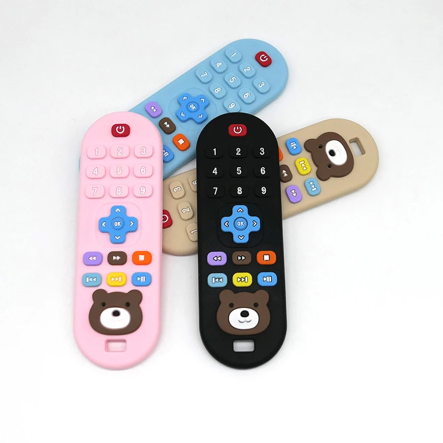 1/4pcs Children's teething remote control silicone material baby