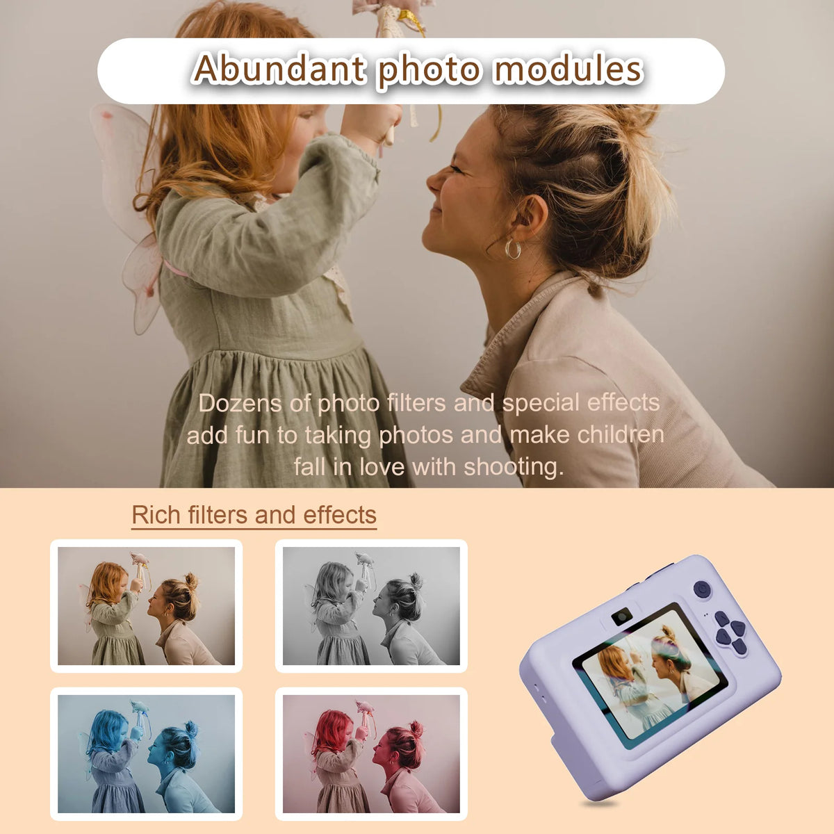 Digital Children Camera For Photography Mini Printer Portable Thermal