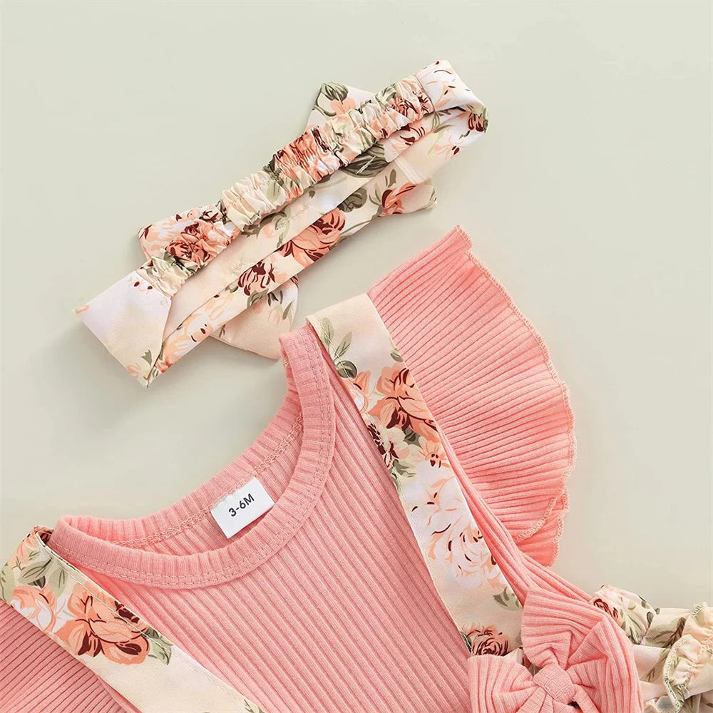 Kids Dress For Cotton Ruffle Sleeve Cute Butterfly Floral Summer