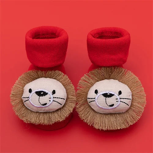 Baby Boys Girls Christmas Red Socks Spring Autumn Winter Anti Slip